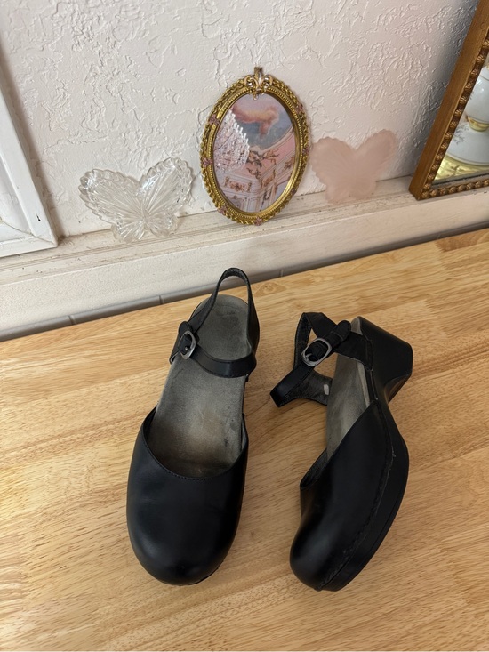 Dansko Shoes - Dansko Black Leather Mary Jane Clogs Comfort Slip-On Shoes EU 39 US 8.5-9